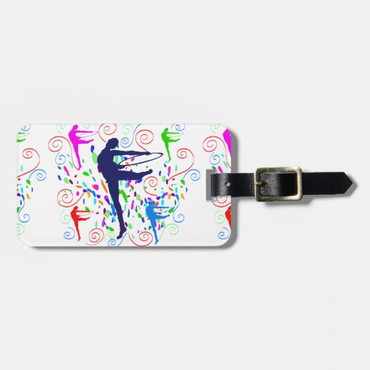 Artistieke gymnastiek bagagelabel (Voorkant horizontaal)