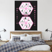 Artistieke gymnastiek hexagon canvas afdruk (Insitu (Slaapkamer))