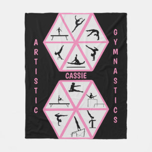Artistieke gymnastiek Hexagon Fleece Blanket Deken