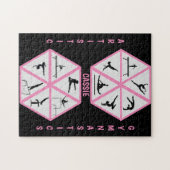 Artistieke gymnastiek hexagon legpuzzel (Horizontaal)