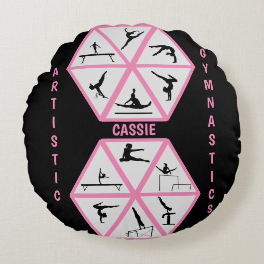 Artistieke gymnastiek hexagon rond kussen (Voorkant)