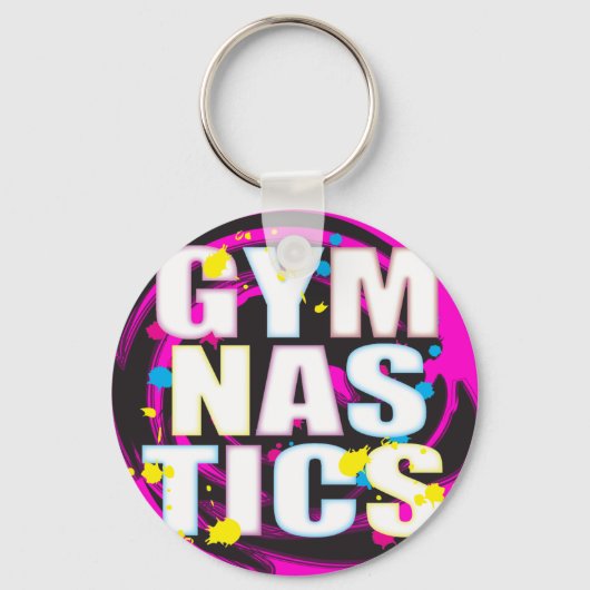 Artistieke gymnastiek Roze Sleutelhanger (Voorkant)