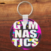 Artistieke gymnastiek Roze Sleutelhanger (Voorkant)
