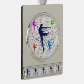 Artistieke gymnastiek verzilverd banner ornament (Rechts)