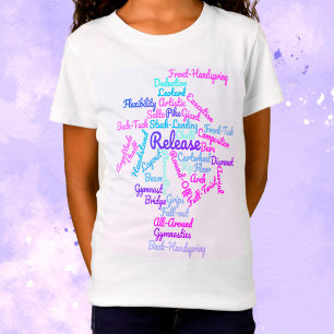 Artistieke gymnastiek Word Cloud T-Shirt