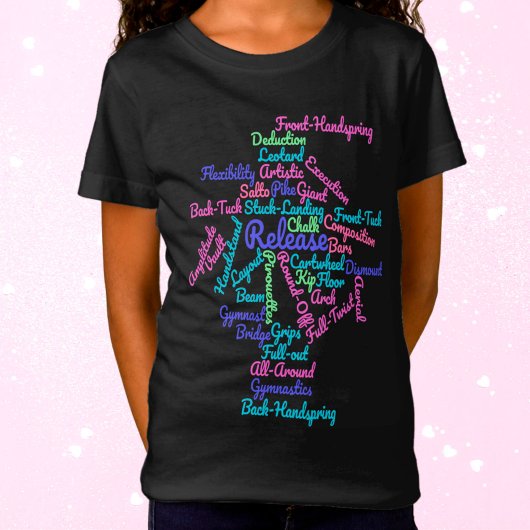 Artistieke gymnastiek Word Cloud T-Shirt