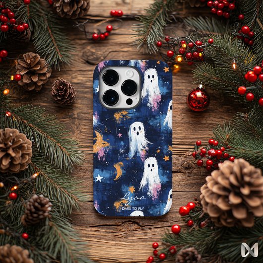 Artistieke Halloween - Durf te vliegen Ghosts Desi Case-Mate iPhone Case