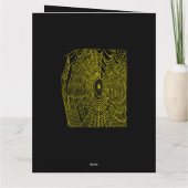 Artistieke Halloween Spider Cobweb Doodle in het g Kaart (Achterkant)