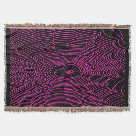 Artistieke Halloween Spinne Cobweb Doodle In Roze Deken
