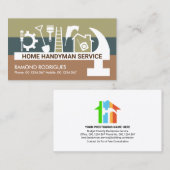 Artistieke Hammer Handyman Tools Visitekaartje (Voorkant / Achterkant)