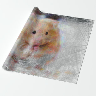 artistieke hamster cadeaupapier