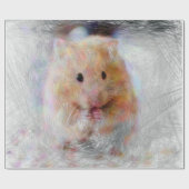 artistieke hamster cadeaupapier (Vlak)
