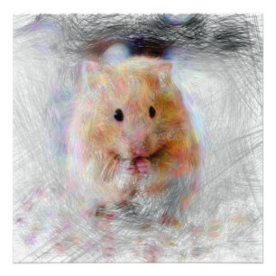 artistieke hamster foto afdruk