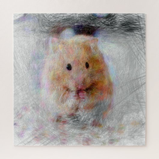 artistieke hamster legpuzzel (Verticaal)
