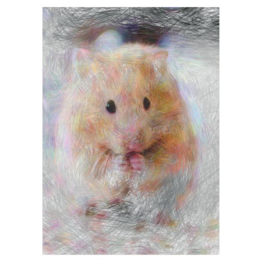 artistieke hamster tafelkleed (Voorkant)