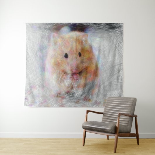 artistieke hamster wandkleed (In Situ (horizontaal))