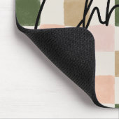 Artistieke hand geschilderd geruit Vrolijk Kerstfe Muismat (Hoek)