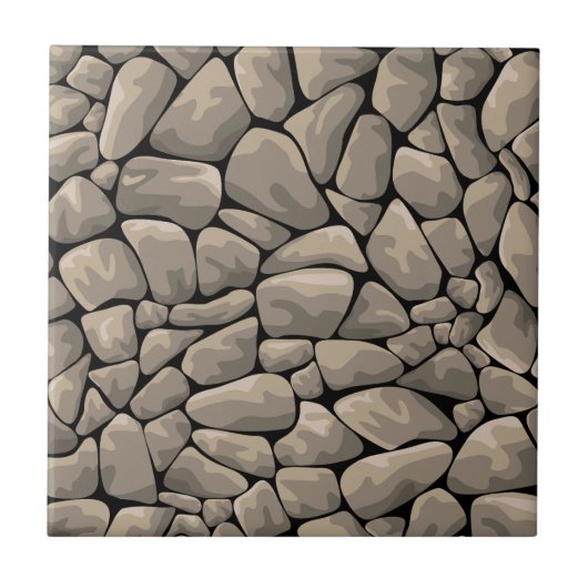 Artistieke hand getekende stenen in grijs Modern d Tegeltje (Voorkant)