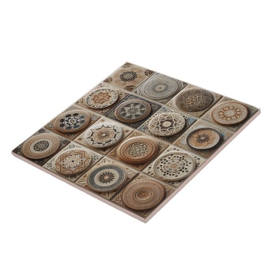 Artistieke handgemaakte Tegel Design Tegeltje (Zijkant)