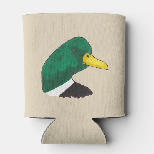 Artistieke handgetekende Mallard Duck Blikjeskoeler (Achterkant)