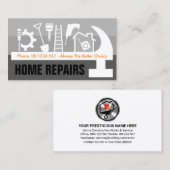 Artistieke Handyman Tools Grijze Lagen Visitekaartje (Voorkant / Achterkant)