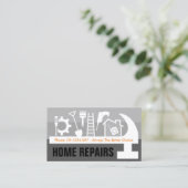 Artistieke Handyman Tools Grijze Lagen Visitekaartje (Staand voorkant)