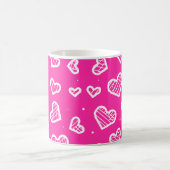 Artistieke harten naadloze Patroonroze achtergrond Koffiemok (Center)