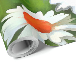 Artistieke, heldere en kleurrijke Witte Tuindagen Cadeaupapier
