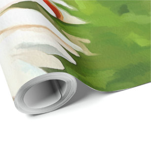 Artistieke, heldere, kleurrijke Witte Garden Daisi Cadeaupapier