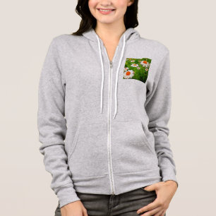 Artistieke, heldere, kleurrijke Witte Garden Daisi Hoodie