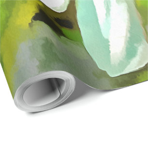 Artistieke heldere kleurrijke Witte Garden Daisies Cadeaupapier