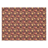 Artistieke herfst bladeren patroon op Rich Brown Tafelkleed (Voorkant (Horizontaal))