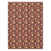 Artistieke herfst bladeren patroon op Rich Brown Tafelkleed (Voorkant)
