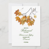 Artistieke herfst laat een bruiloft heersen kaart (Voorkant)