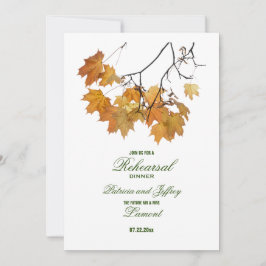 Artistieke herfst laat een bruiloft heersen kaart