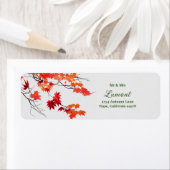Artistieke herfst Leaves Wedding Return Address La Etiket (Insitu)