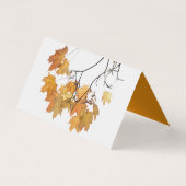 Artistieke herfst lekt bruiloft Hartelijk dank Kaart (Achterkant)