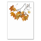 Artistieke herfst lekt het Tafelnummer van de brui (Achterkant)