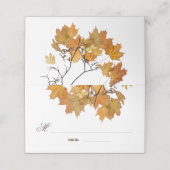 Artistieke herfst leveert bruiloft plaatskaartje (Buitenkant ongevouwen)