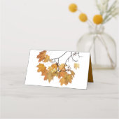 Artistieke herfst leveert bruiloft plaatskaartje (Achterkant)