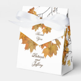 Artistieke herfst leveert weddenschap bedankdoosjes