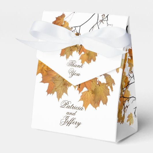 Artistieke herfst leveert weddenschap bedankdoosjes (Voorkant Zijde)