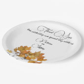 Artistieke herfst verlaat bruiloft papieren bordje (Gekanteld)