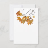 Artistieke herfstbladeren bruiloft RSVP Kaart (Achterkant)