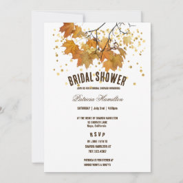 Artistieke herfstbladeren bruiloft Vrijgezellenfee Kaart