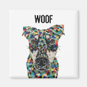 Artistieke Hond Woof Magnet (Voorkant)