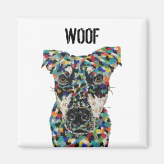 Artistieke Hond Woof Magnet