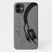 Artistieke hoofdtelefoon Grafische hip hop Music a Case-Mate iPhone Case (Achterkant)