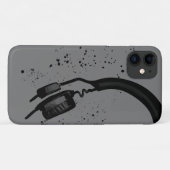 Artistieke hoofdtelefoon Grafische hip hop Music a Case-Mate iPhone Case (Achterkant (horizontaal))
