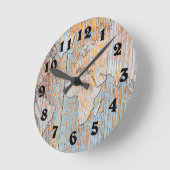 Artistieke houten wereldkaart genummerde klok (Hoek)